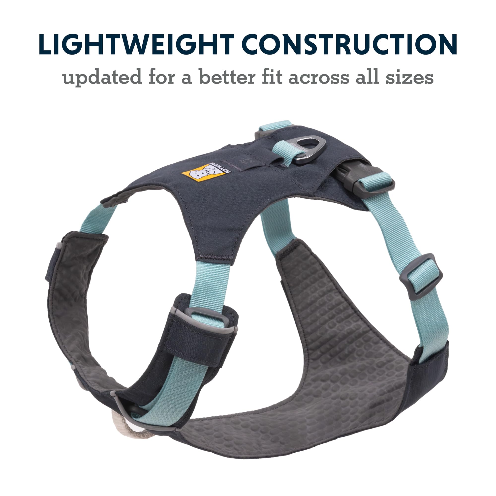 Ruffwear, Hi & Light, Everyday Lightweight Dog Harness, Trail Running, Walking, Hiking, All-Day Wear, Basalt Gray, X-Small